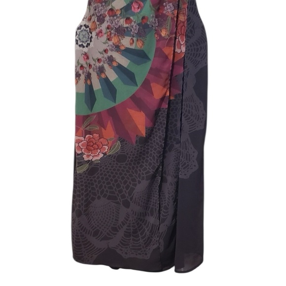 Desigual Multicolor Silk Patterned Dress - Picture 2 of 6